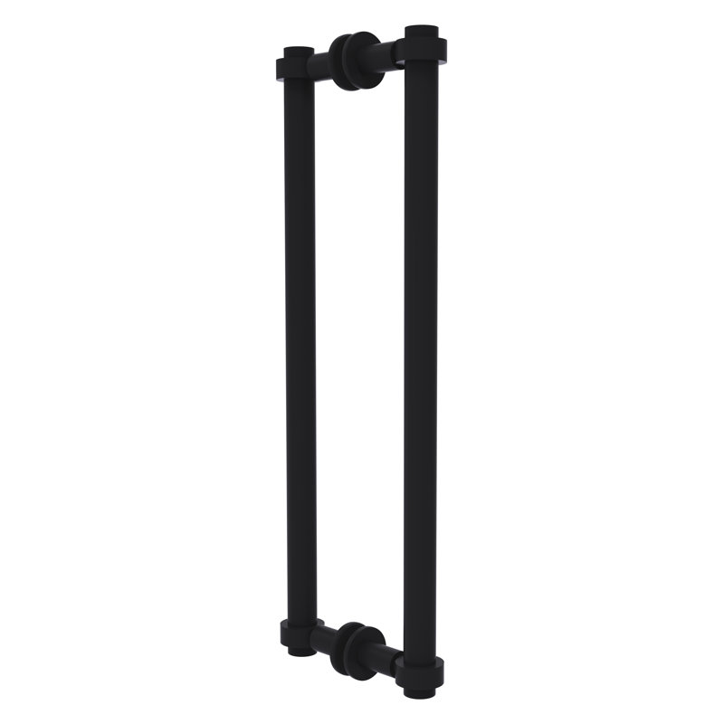 Poignée de porte de douche 18 po dos à dos, Noir mat