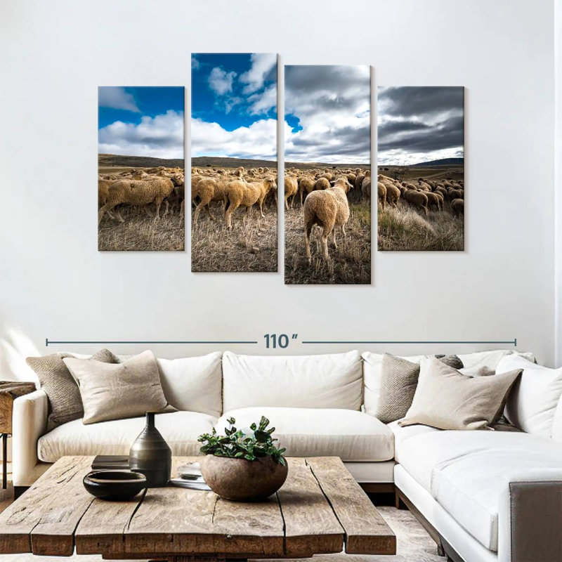 Brampt Soria Sheep Flock, 54" H x 84" W