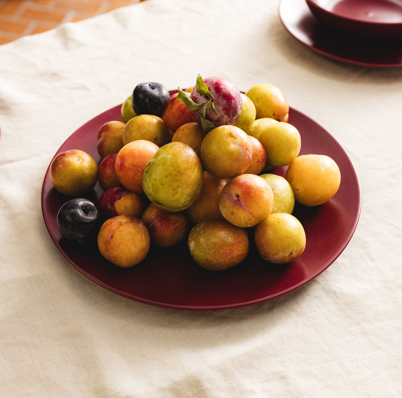 Ceramic Platter, Plum