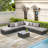8 Pieces Outdoor Conversation Sets with Washable Cushions-373071660