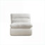 Méridienne avec repose-pieds | Fauteuil inclinable moderne en velours côtelé blanc cassé pour petits espaces, chambre à coucher | Velours côtelé | Standard-1991496040