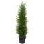 Petit arbre à cèdre artificiel en pot rond non éclairé-72613921