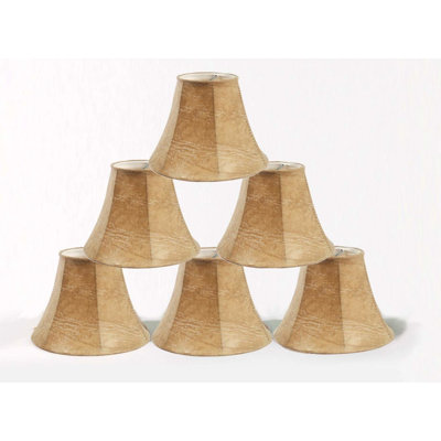 5'' H Faux Leather Bell Candelabra Shade