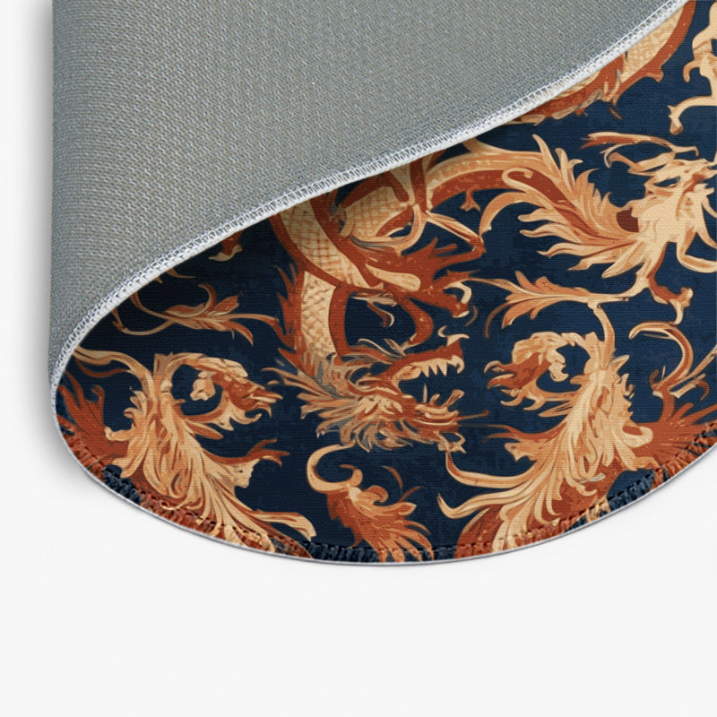 Tapis d'intérieur et d'extérieur brun français, Rond 5 pi