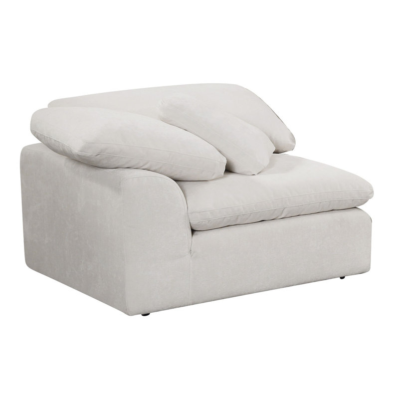 Naveen modulaire - Wedge avec coussin en lin ivoire