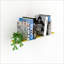 Tablette murale | Bois jaune moutarde moderne | Gain de place mural