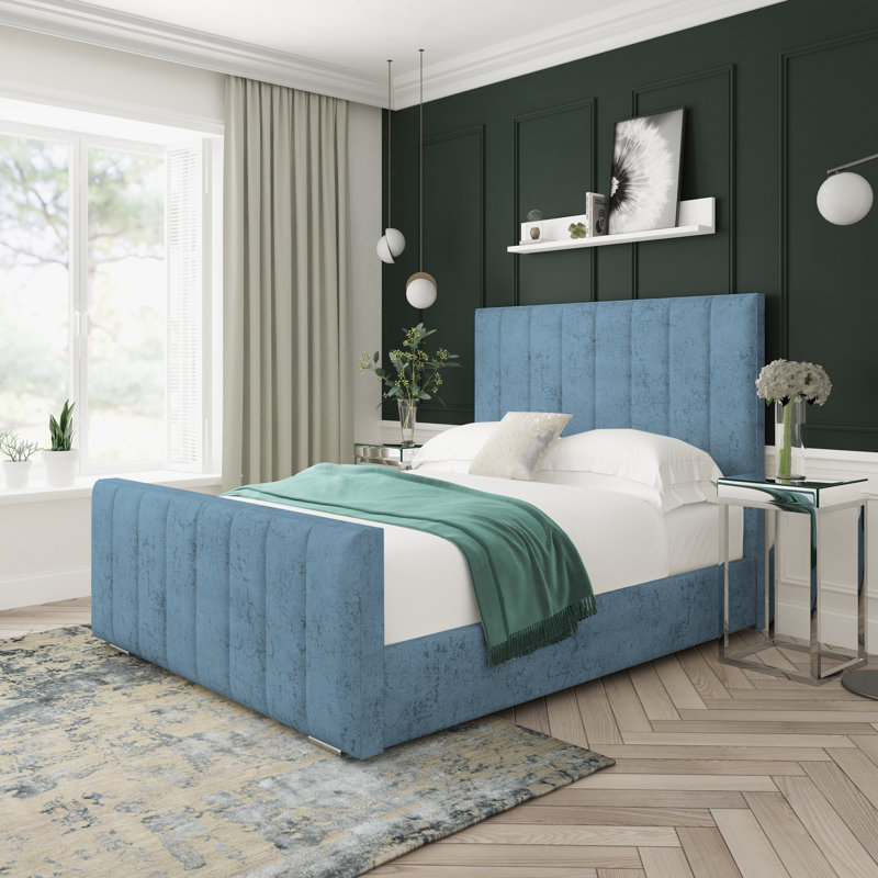 Upholstered Bed, Double (4'6), Ocean