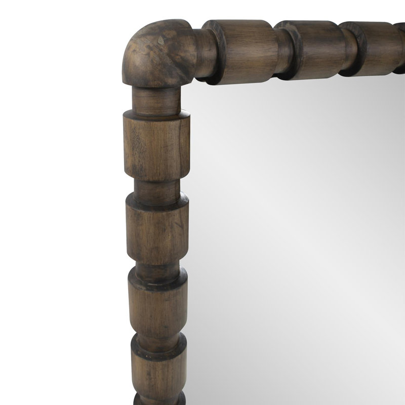 Wooden Bobbin Vanity Mirror, 76" x 35"