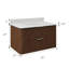 Eureka 24 In. Single Rectangle Sink Floating Bathroom Vanity with Cultured Marble Top in Truffle Oak-388116005