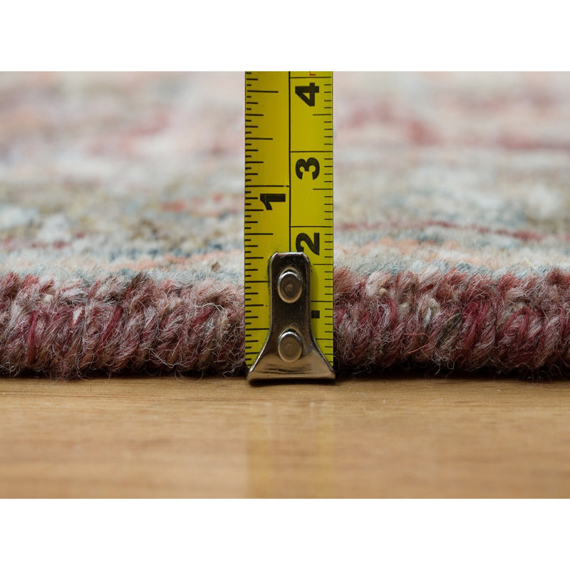 Thrisha One-of-a-Kind 2'7" X 14' New Age Runner Wool Area Rug Red