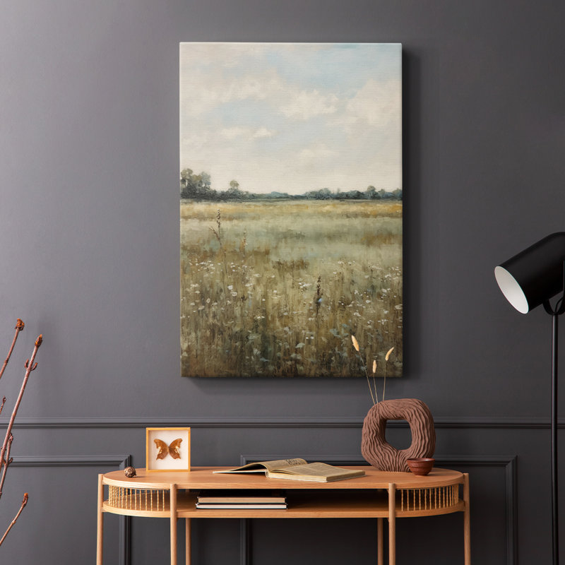 Paysage rétro d'époque XVIII - galerie Cavas, H 27 po x l 18 po