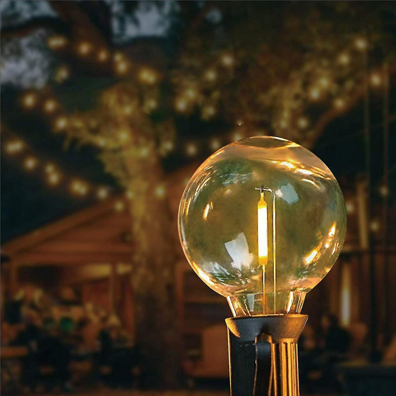 50-ft 25-Bulb Outdoor Globe LED String Light Shatterproof Linkable