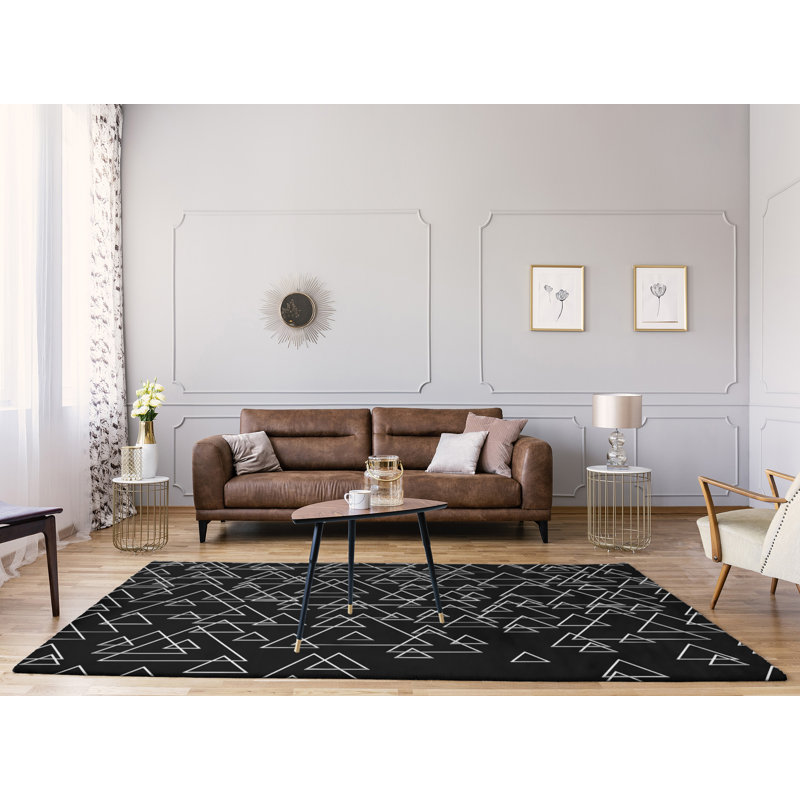 Chenille Geometric Indoor Rug, Rectangle 9' x 12'