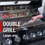 Cuisine extérieure de luxe avec barbecue à gaz, îlot, 6 brûleurs, 85 000 BTU, en acier inoxydable + évier en acier inoxydable