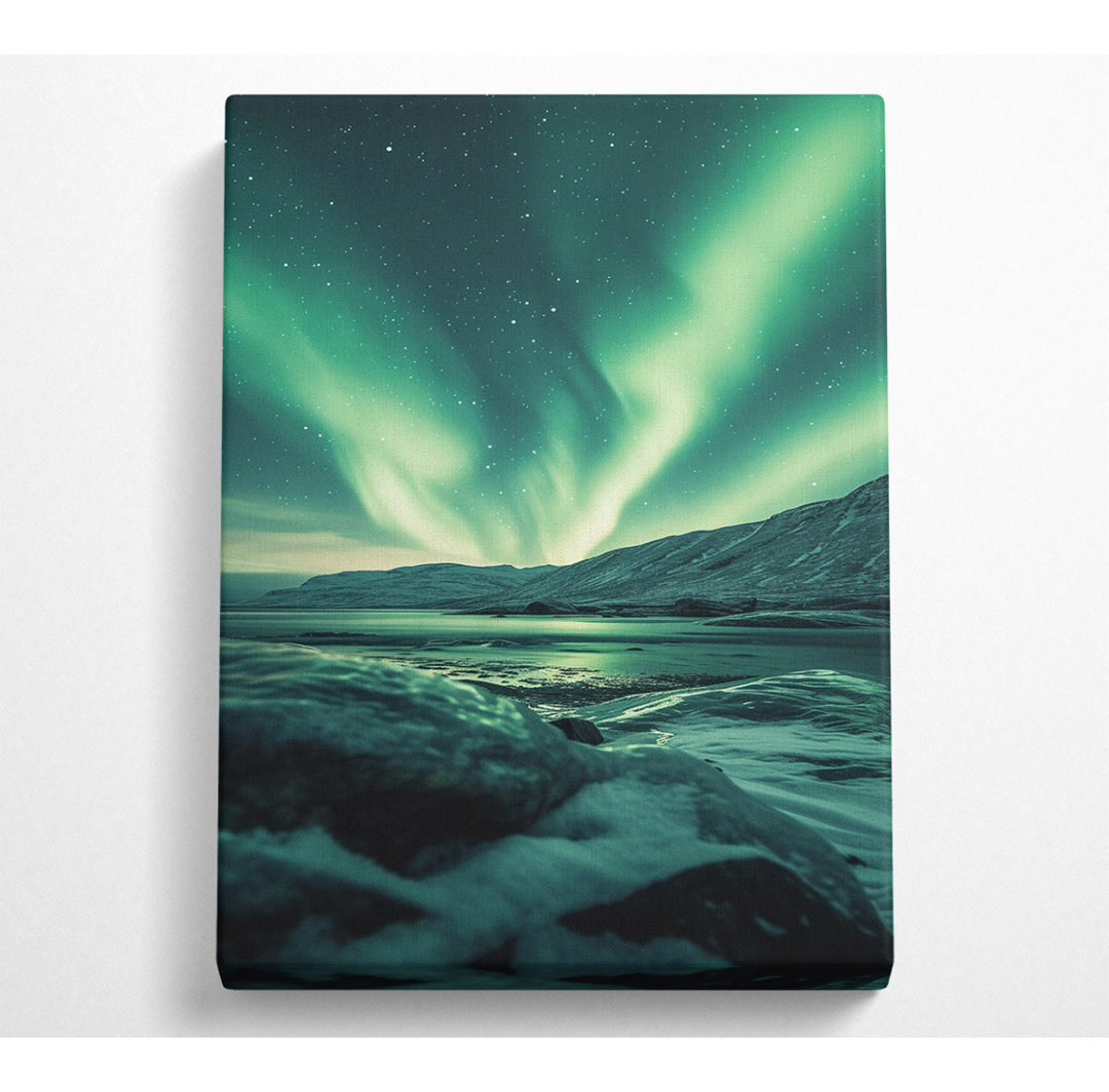 Nothern Lights Green - Kunstdrucke auf Leinwand ohne Rahmen