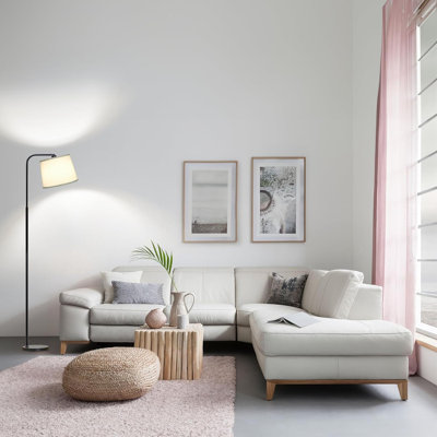 Modern Arc Floor Lamp With 3 Color Temperatures, Adjustable Rotatable Lamp Head, Energy-Saving LED Bulb, Foot Switch, Sturdy For Living Room, Bedroom, Office