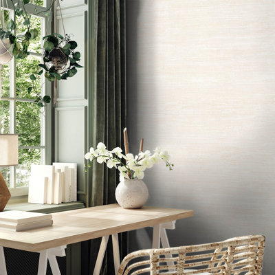 Minoris Textured Grasscloth Effect Wallpaper Roll 10.05m x 0.70m