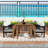 5Pcs Outdoor Acacia Wood Dining Set for 4 with Cushioned Chairs and Patio Slatted Table-91704196