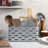 Galvanized Metal Kitchen Utensil Holder Caddy With 2 Compartments, Copper Tone Edges And Rustic Wood Handle