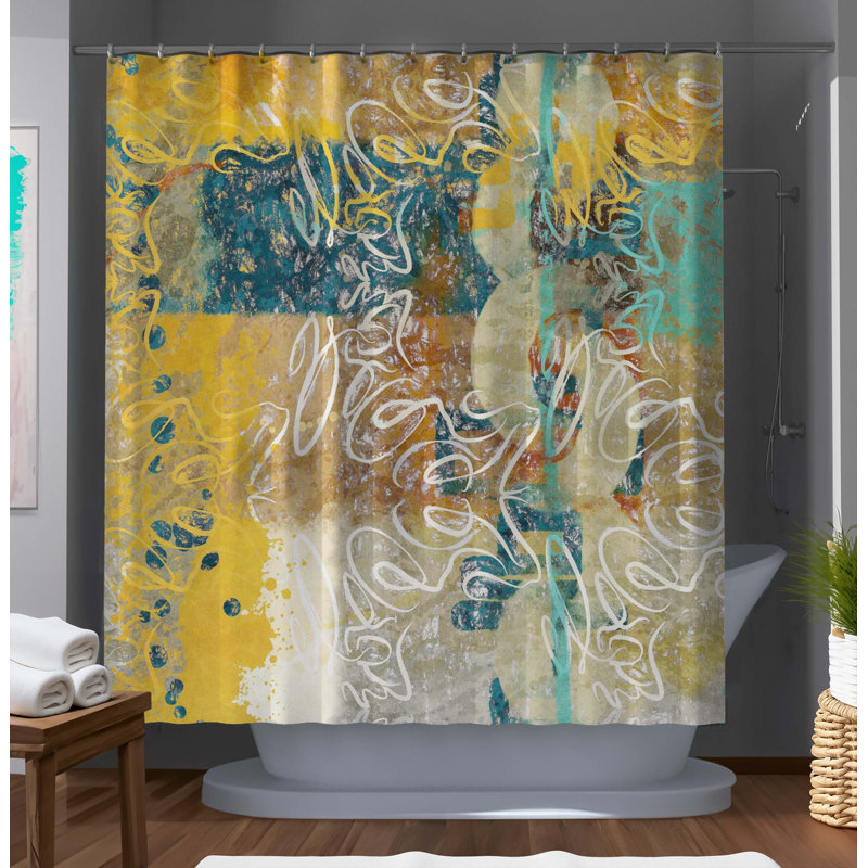 Evellyn Abstract Shower Curtain