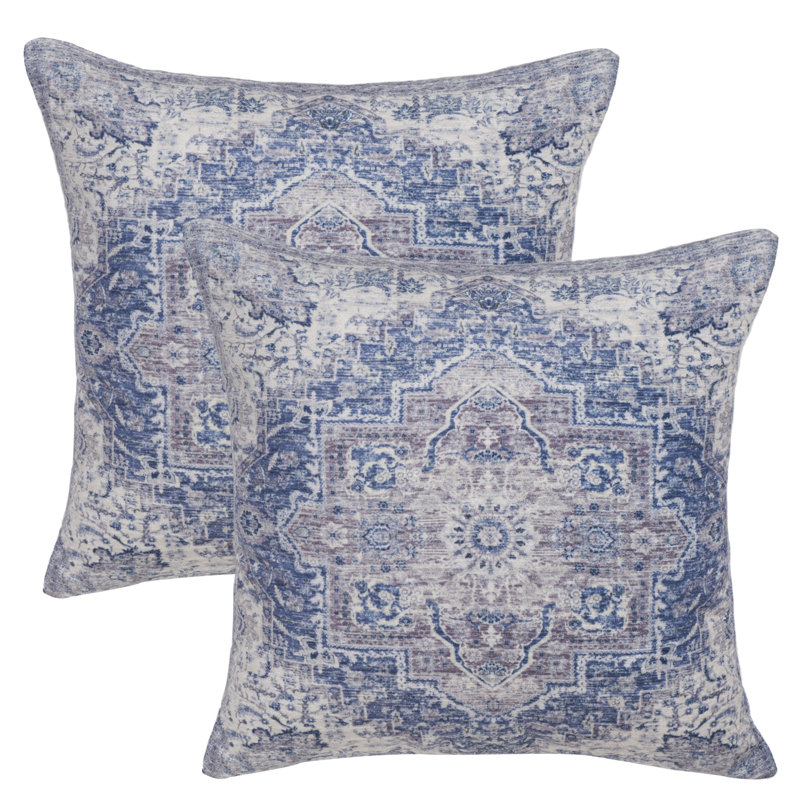 Zeru Damask Chenille Reversible Throw Pillow, 21" x 21"