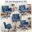 Criss Cross Office Chair with 6-Gear Adjustable Armrests, Wide Seat Fabric Desk Chair with Wheels, Adjustable Lumbar Support, 300 lb Swivel Vanity Chair for Home Office, Makeup Room, Bedroom-147604895