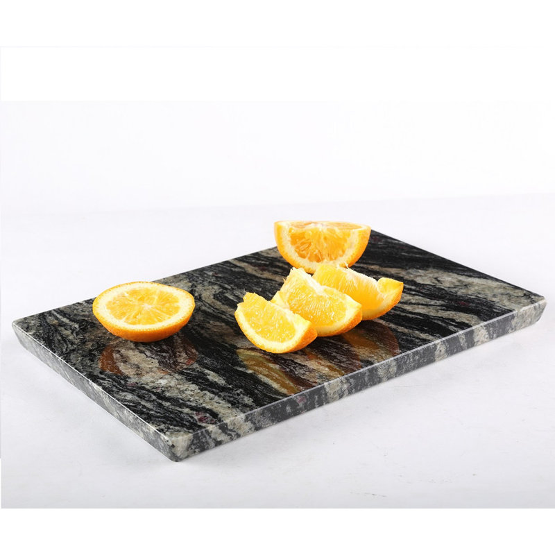 Planche à découper en granite de marbre de luxe 12 * 8 po Koville, rectangulaire, bleu fantaisie