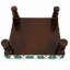 Tabouret rembourré brodé bohème 40 x 40 x 20 cm