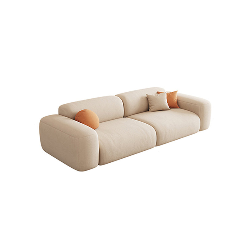 Canapé moderne simple de style crème, H 28,34 po x l 110,23 po x P 39,37 po