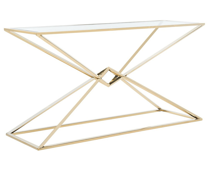 Diran 59.05'' Glass Top Console Table