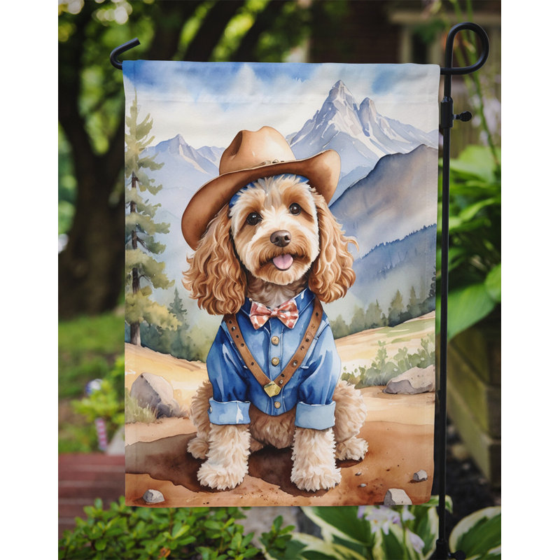 Drapeau Cowboy Welcome Garden, Cockapoo