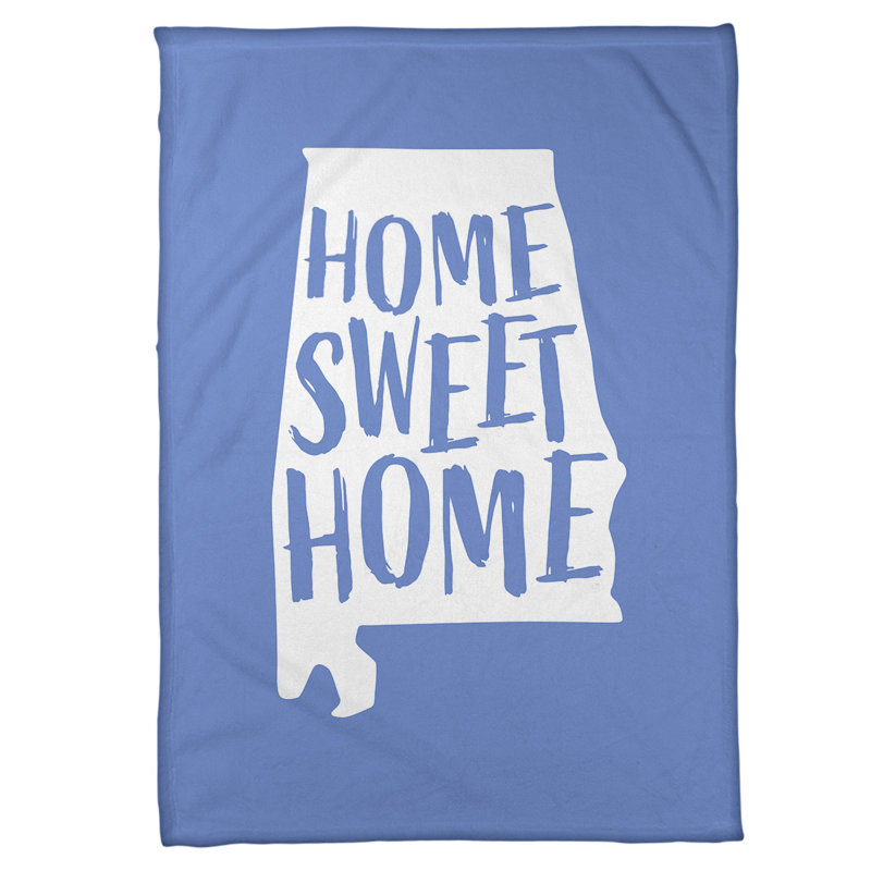 Jeté polaire à la maison alabama, l 52,5 po x L 62,5 po, bleu