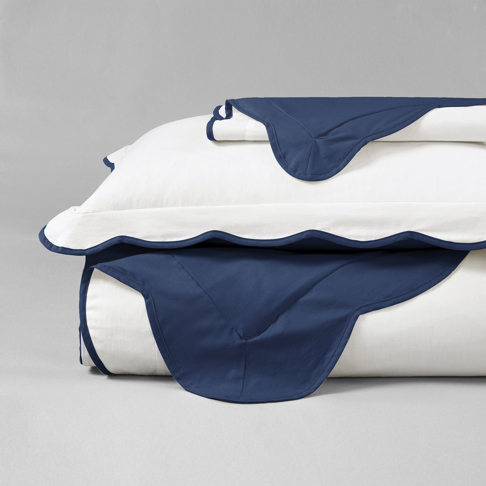 Packard Microfiber Duvet Cover Set, Queen Duvet Cover, Navy