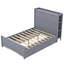 Lit plateforme double avec tiroirs et tablettes de rangement-993853046