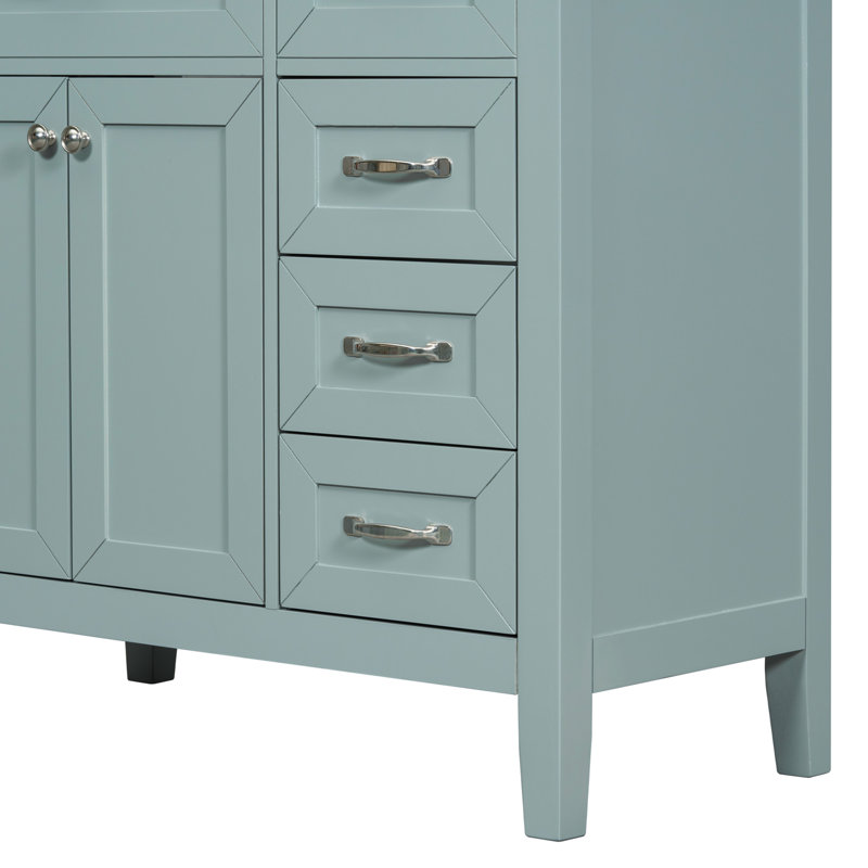 Meuble-lavabo 36 po sans lavabo, base d'armoire seulement, armoire de salle de bain avec tiroirs, structure solide et panneau de fibres à densité moyenne