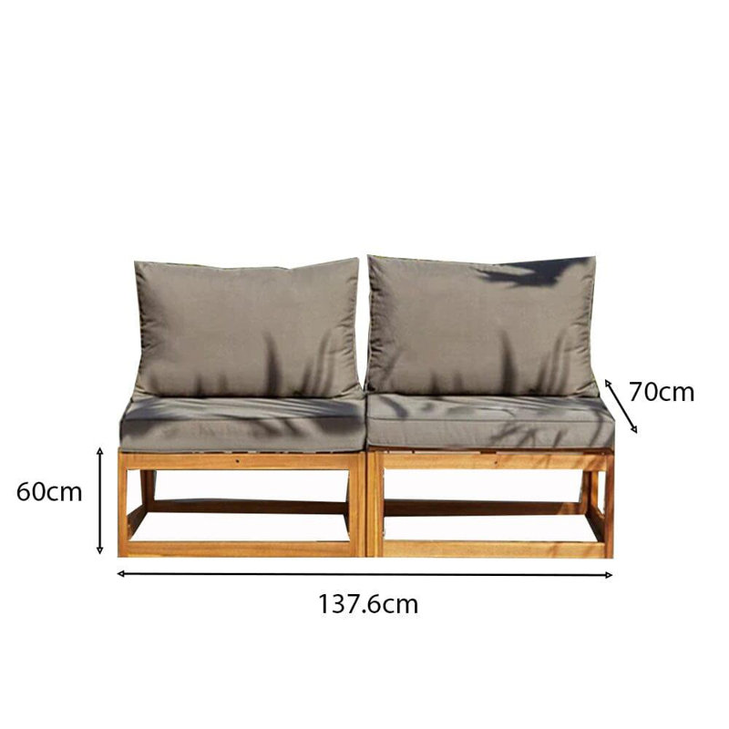 Rhogen 137.6cm Wide Patio Sofa with Cushions