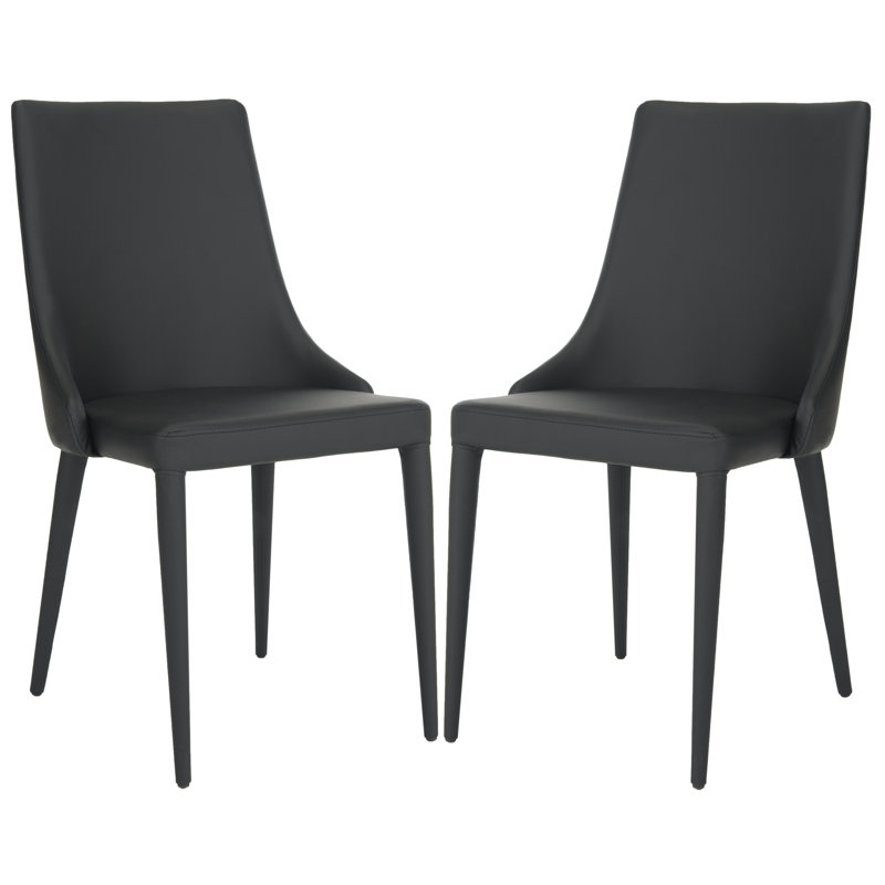 Chaise d'appoint rembourrée H 19,1 po Bohy, Noir pure