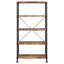 Antique Nutmeg and Black 4-shelf Bookcase