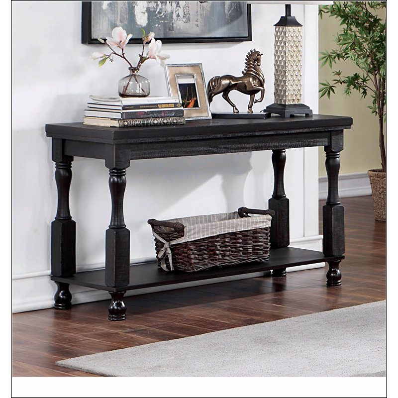 Plateau de table de style rustique noir antique 1pc