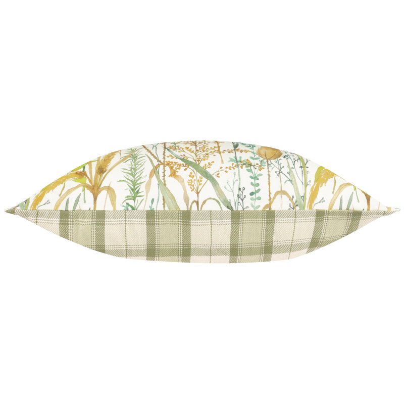 Lydiard Indoor / Outdoor Floral Green Rectangular Cushion