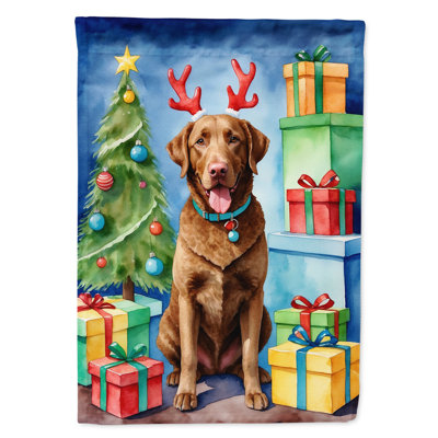 Drapeau de Noël maison de renne