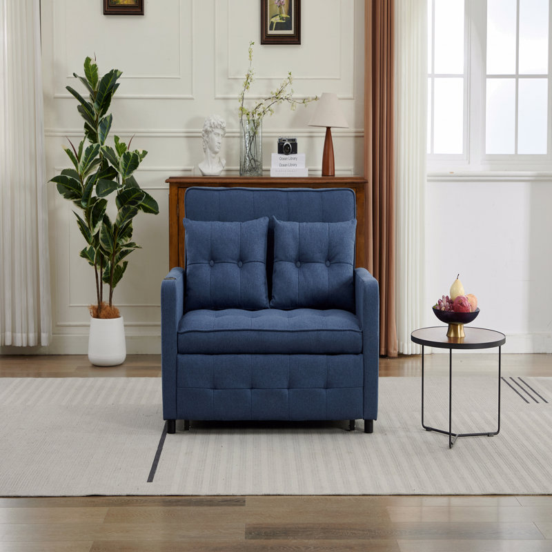 Canapé-lit convertible 3 en 1 Sleeper Chair, Bleu