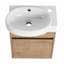 Meuble-lavabo avec lavabo et support de rangement pour petite salle de bain-163551313