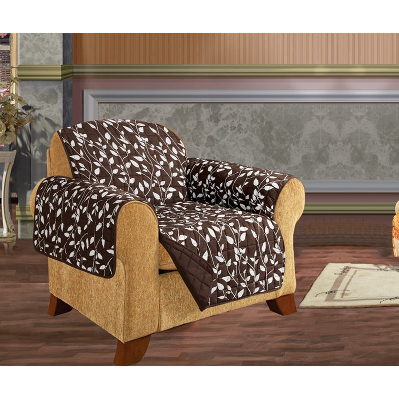 Housse pour fauteuil à coussins carrés / rectangulaires, Polyester chocolat