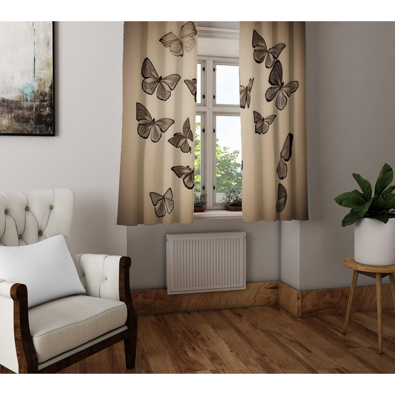 Diflumera Semi Sheer Curtain Pair, 56" W x 78" L