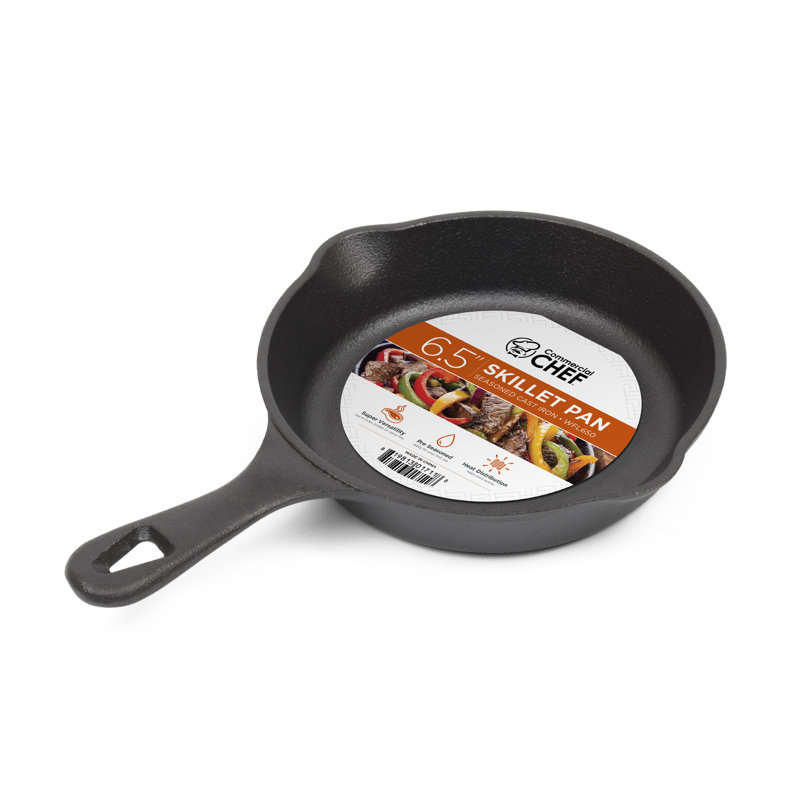 CHCI Series Commercial Chef 6 1/2" Cast Iron Skillet