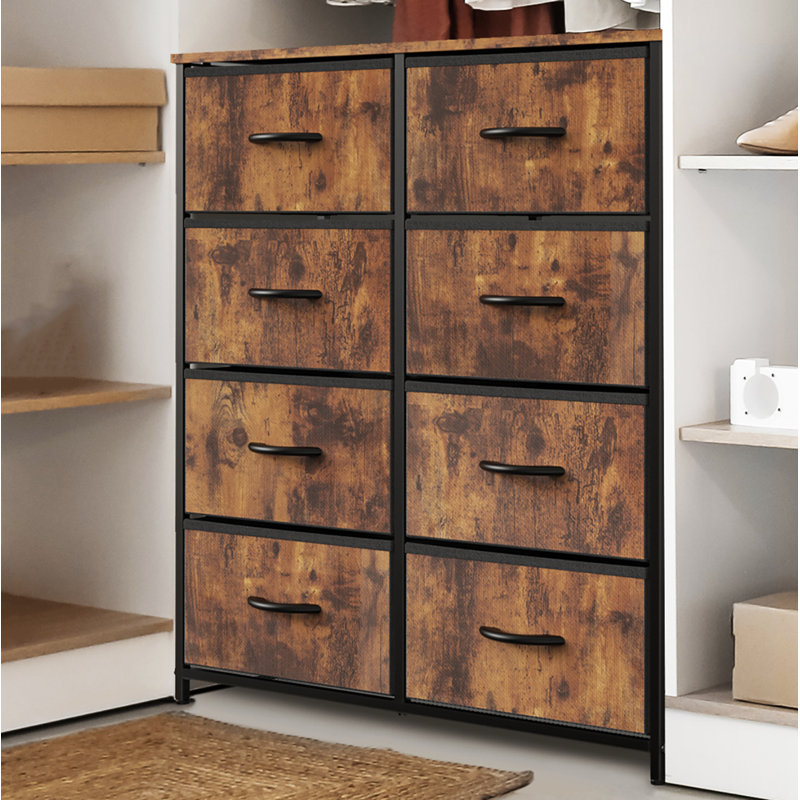 Armoire de rangement haute commode, Brun