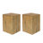 Wood-Look Square-Column MGO End Table, H18",Wood-Like Distressed Finish, Mix With Different Heights, Indoor Outdoor Use,Natural Color-622153941