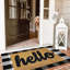 Tapis d'extérieur à carreaux noir et blanc Quintisha Buffalo -243643059