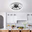Ventilateur de plafond avec lumières RVB RVB, ventilateur de plafond à profil bas Fandelier de 19 po, intensité variable 3000K-6000K et ventilateur de plafond à DEL encastré moderne avec télécommande pour chambre à coucher-1627460003